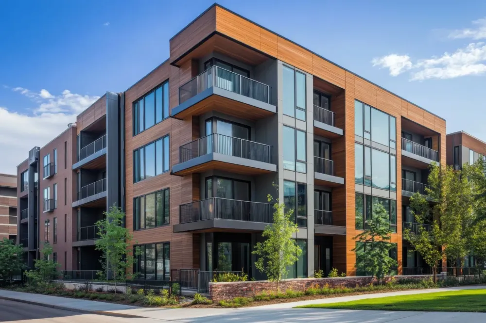 Logement collectif baie vitre